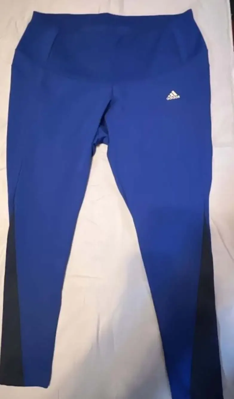 Adidas Blue Athletic Hoodie and Leggings Set